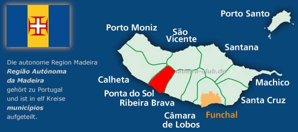 Karte Region Ponta do Sol